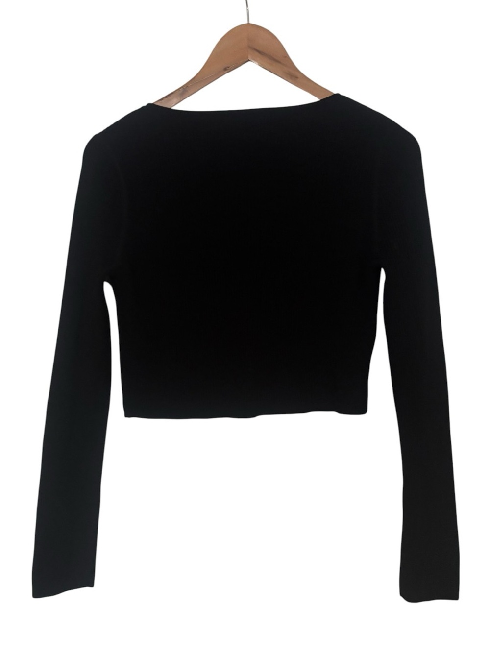 Nicholas Alma Ribbed Long-Sleeve Crop Top - Picture 3 of 5